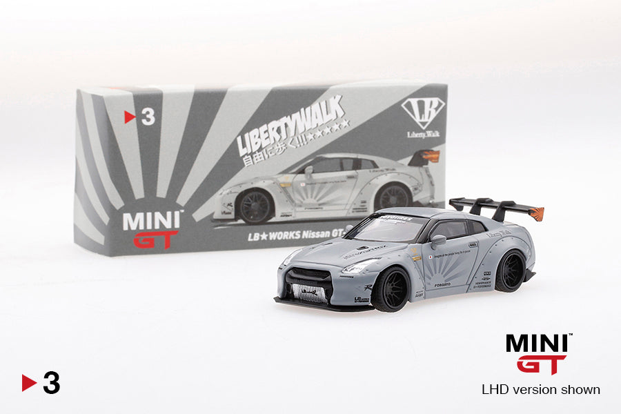 MINI GT #3 LB☆WORKS Nissan GT-R (R35) Matte Grey – J Toys Hobby