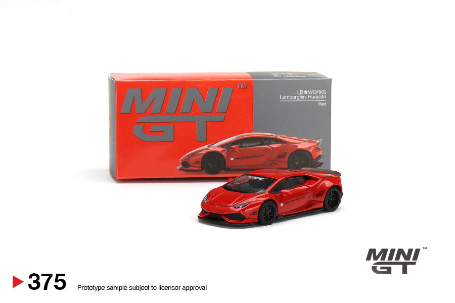 MINI GT #375 LB★WORKS Lamborghini Huracan ver. 2 Red LHD