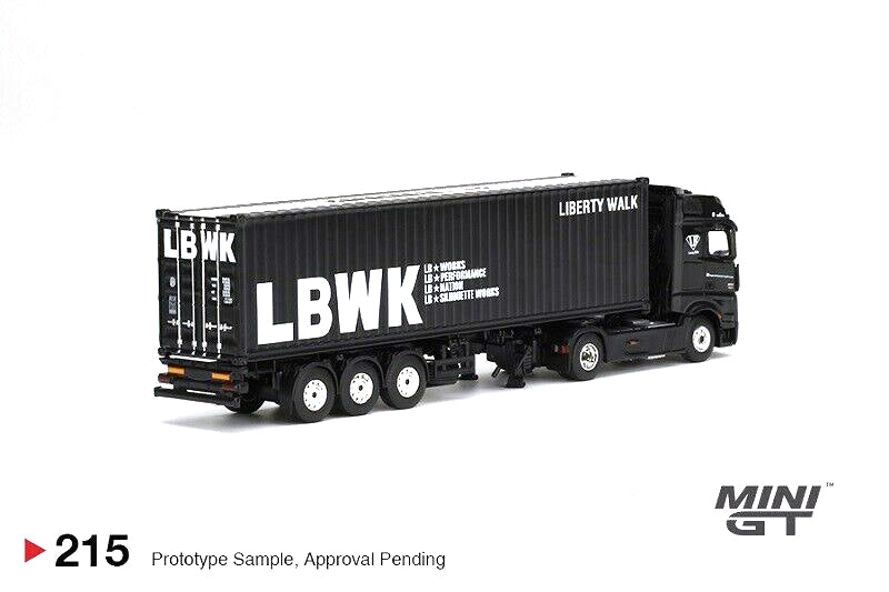 MINI GT #215 1:64 LBWK MERCEDES-BENZ ACTROS With Metal 40 Ft
