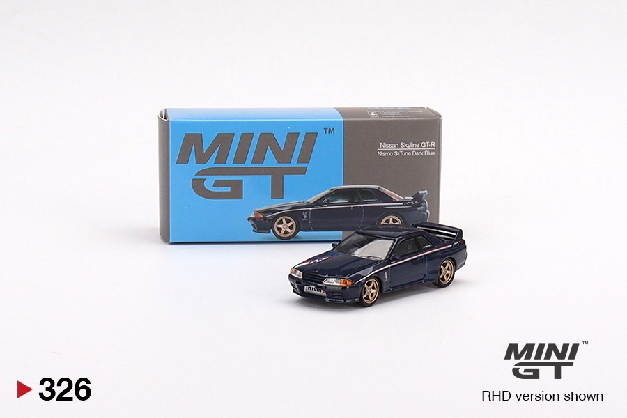 Mini GT #326 Nissan Skyline GT-R R32 Nismo S-Tune Dark Blue RHD