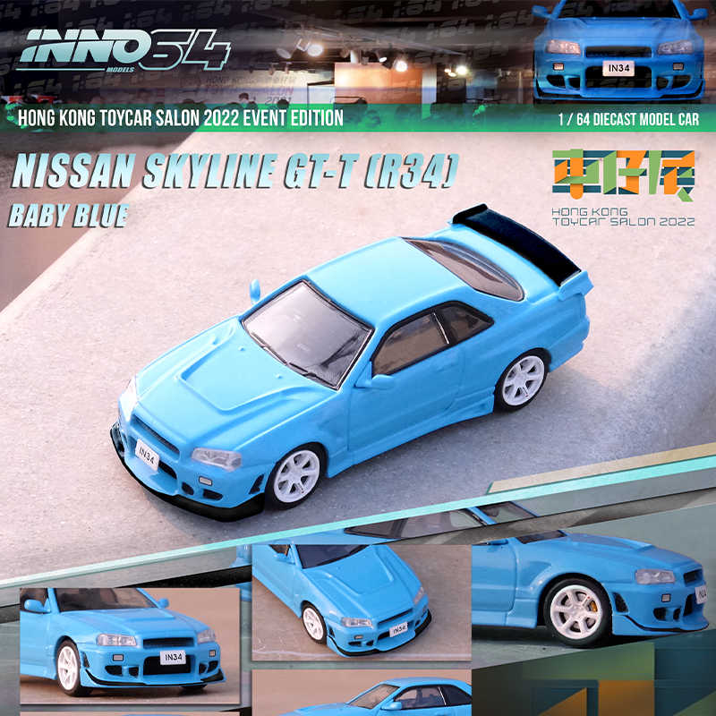 Carrinho De Compras Inno64 Nissan Skyline R34 Racing Gtt Dri