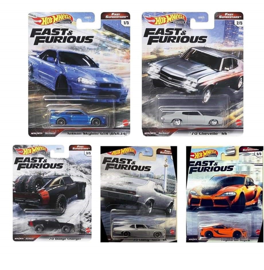 hot wheels Fast & Furious 5 Pack lot of 2 2020 and 2021 New