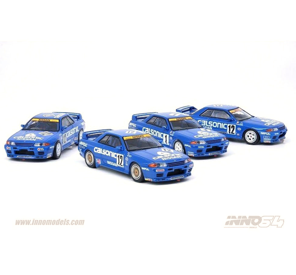 INNO64 1/64 Nissan Skyline GT-R R32 Calsonic Racing Team Box Set JTC 1