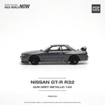 POPRACE 1:64 Nissan GT-R R32 Gun Grey Metallic