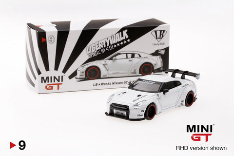 MINI GT#9 LB★WORKS Nissan GT-R (R35) Matte White