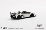 MINI GT #224 Lamborghini Aventador SVJ Roadster Bianco Canopus