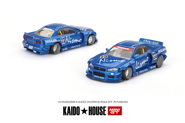 MINI GT #K055 Nissan Skyline GT-R (R34) Kaido Works V3 – J Toys Hobby