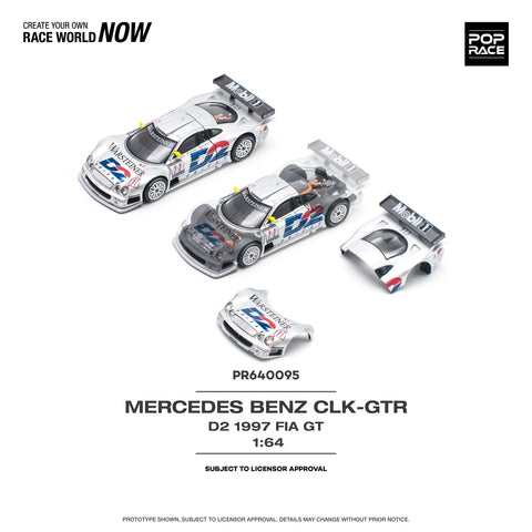 POPRACE 1:64 Mercedes-Benz AMG CLK GTR 1997 FIA GT D2