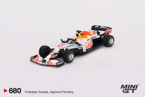 MINI GT #680 RED BULL RB16B #33 Max Verstappen 2021 Turkish Grand Prix 2nd Place