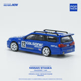 POP RACE 1:64 NISSAN GT-R STAGEA R34 RHD #12 CALSONIC