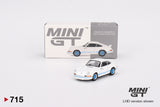 2024 MINI GT #715 Porsche 911 Carrera RS 2.7 Grand Prix White with Blue Livery