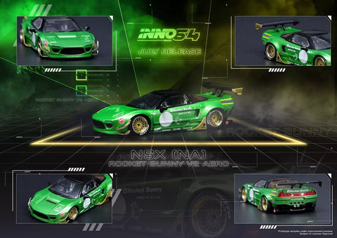 INNO64 1/64 Honda NSX (NA) Rocket Bunny V2 Aero Green Metallic