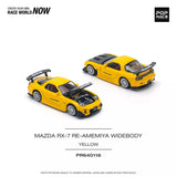 POPRACE 1:64 MAZDA RX-7 (FD3S) RE-AMEMIYA WIDEBODY YELLOW