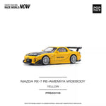 POPRACE 1:64 MAZDA RX-7 (FD3S) RE-AMEMIYA WIDEBODY YELLOW