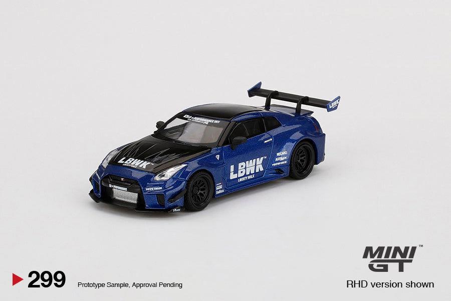 MINI GT #299 LB-Silhouette WORKS GT NISSAN 35GT-RR Ver.2 LBWK Blue