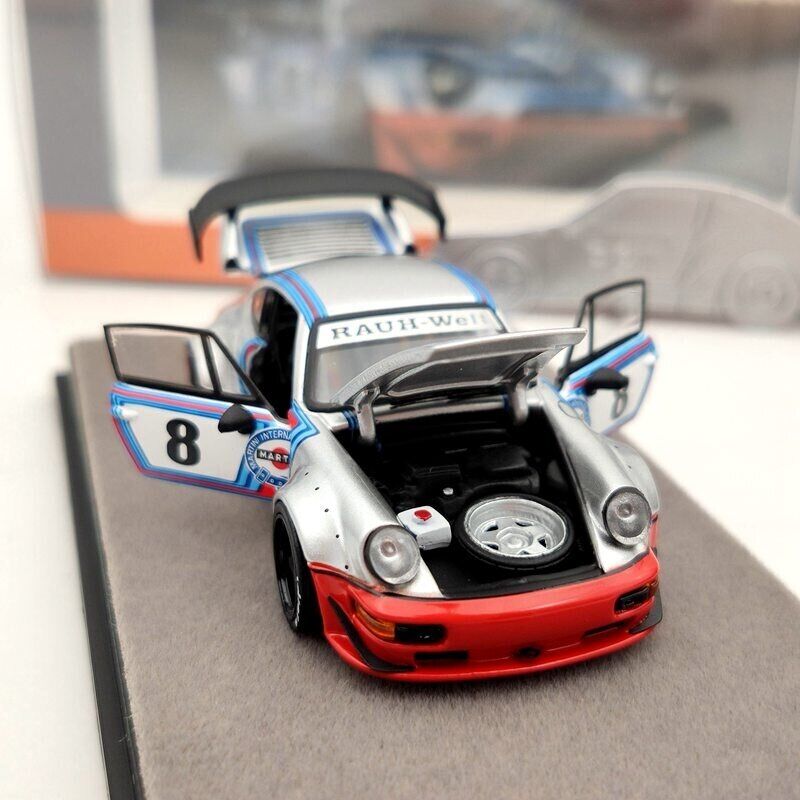 PGM 1/64 RWB Porsche 911 964 Martini Fully Open Rauh-Welt