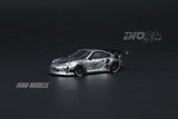 INNO64 LBWK Auto Salon Diorama 997 LBWK Chrome and 3 figures DIO64-001