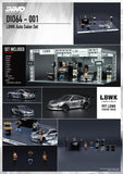 INNO64 LBWK Auto Salon Diorama 997 LBWK Chrome and 3 figures DIO64-001