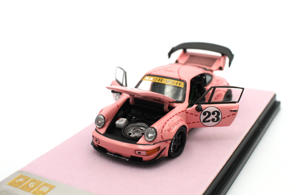 PGM Model 1/64 Porsche 964 Pink Pig Fully Open – J Toys Hobby