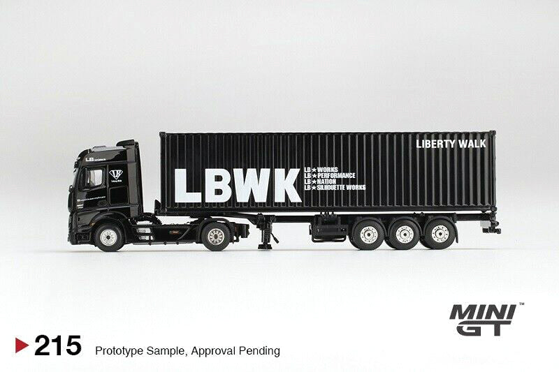 MINI GT #215 1:64 LBWK MERCEDES-BENZ ACTROS With Metal 40 Ft